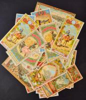 Színes litho reklámcímkék, több egyformával, 28 db