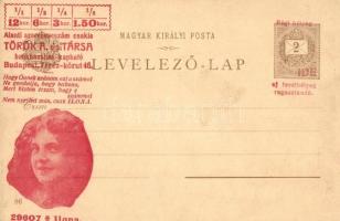 Balatonfüred, Tihany; az Ezredéves Országos Kiállítás díjjegyes képeslapja, felülnyomott szerencsesz...