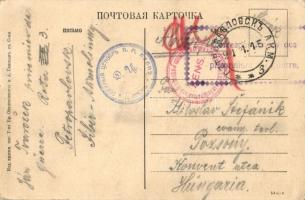 Petropavlovsk, Reáliskola, orosz hadifogolytáborból küldött lap Pozsonyba / secondary school, sent f...