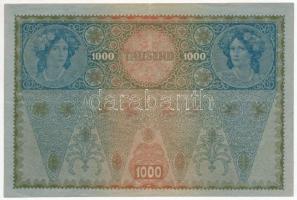 1902. 1000K mindkét oldal német, hátlap rajz, "DEUTSCHÖSTERREICH" felülbélyegzéssel (3x) T...