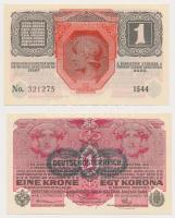 1916. 1K (5x) mindegyik "DEUTSCHÖSTERREICH" felülbélyegzéssel, sorszámkövetők T:I,I-
Adam...