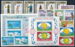 Centenary of UPU 16 stamps + 2 blocks, 100 éves az UPU 16 klf bélyeg + 2 klf blokk