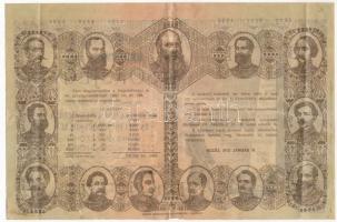 Budapest 1910. "Sorsjegy az aradi tizenhárom vértanu vesztőhelyének megváltása és méltó megörök...