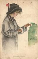 The sealed verdict / Lady with mail box, Edward Gross Co. B.K.W.I. American Girl No. 50. s: Pearle Fidler LeMuny (b)