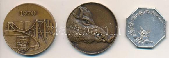 1970. "1945 / 1970" Újjáépítés 25. évfordulója Br emlékérem (40mm) + DN "Megyei Trófe...