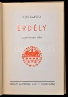 Kós Károly: Erdély. Kulturtörténeti vázlat. Kolozsvár, É.N., Erdélyi Szépmíves Céh. Kiadói egészvászon kiadás, 88 p.+ 60 darab egészoldalas fekete-fehér és színes illusztrációval. Az Erdélyi Szépmíves Céh 10 éves jubileumára kiadott díszkiadás. A kötése némileg sérült.