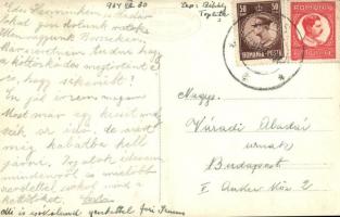 1934 Borszék, Borsec; szökőkút, villák / fountain, villas, Georg Heiter photo (b)