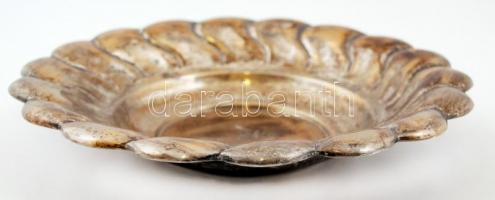 Ezüst (Ag.)  tál, jelzett, mesterjeggyel, m:4 cm, d:25 cm, nettó:325 g