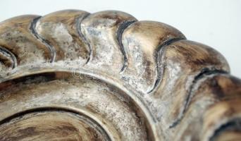 Ezüst (Ag.)  tál, jelzett, mesterjeggyel, m:4 cm, d:25 cm, nettó:325 g