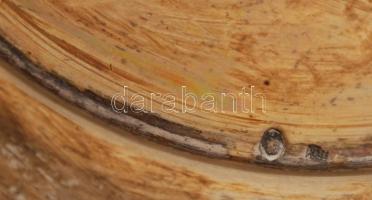 Ezüst (Ag.)  tál, jelzett, mesterjeggyel, m:4 cm, d:25 cm, nettó:325 g