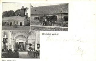 Vál, Vaál; Katolikus templom belső, kápolna, villa, kiadja Rónay Manó (EK)