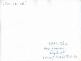 cca 1977 Tóth Béla: Dó-re-mi, feliratozott vintage fotóművészeti alkotás, 18x24 cm