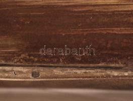 Ezüst (Ag.) kis doboz, jelzett, mesterjeggyel, 8×12 cm, bruttó: 185 g