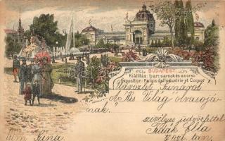 1899 Budapest XIV. Városliget, Ezredéves Országos Kiállítás, Iparcsarnok és korzó, Ga (fl) s: Morelli, Dörre T.