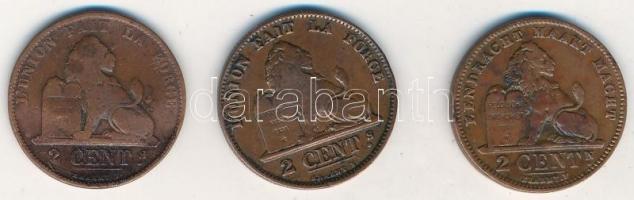 Belgium 1874-1905. 2c Cu (3x) T:2,2-,3
Belgium 1874-1905. 2 Centimes Cu (3x) C:XF,VF,F
Krause KM#3...