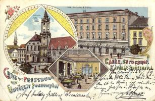 1899 Pozsony Café Strössner Litho (EB)