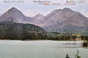 Tátra, Csorba tó, háromrészes panorámalap, kiadja Cattarino S. / panoramacard (r)