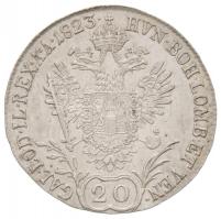 1823E 20kr Ag "I. Ferenc" (6,45g) T:2,2- / 
Hungary 1823E 20 Kreuzer Ag "Franz I&quo...
