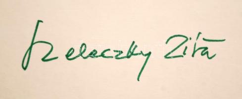 cca 1996 Szeleczky Zita (1915-1999) magyar színésznő saját kezű aláírása kivágáson, 10x15cm