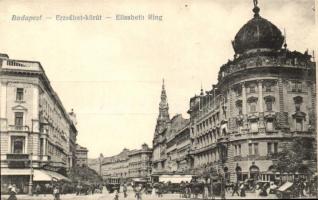 Budapest VII. Erzsébet körút, villamosok, fogorvosi rendelő