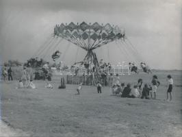cca 1960 Körhinta Kecskemét határában, jelzés nélküli vintage fotó Dezső Pál hagyatékából, 18x24 cm