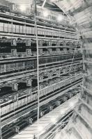 cca 1970 Budapesti metró, mozgólépcsők szerelése, 3 db vintage fotó, 23x18 cm és 20x30 cm