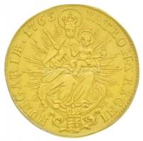 1765KB 2 Dukát Au "Mária Terézia" Körmöcbánya (6,81g) T:2,2- felületi karc / 
Hungary 176...