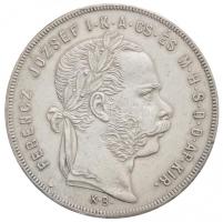 1877KB 1Ft Ag Ferenc József / Középcímer Körmöcbánya (12,34g) T:2 kis ph. /  Hungary 1877KB 1 Forint Ag Franz Joseph Kremnitz (12,34g) C:XF small edge error Huszár: 2138., Unger III.: 1464.a, Adamo M15