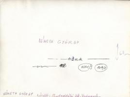 cca 1980 Németh György: Riadalom, feliratozott vintage fotóművészeti alkotás, 18x24 cm