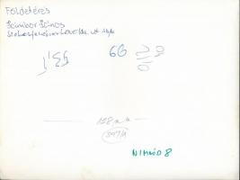 cca 1979 Jámbor János: Földetérés, feliratozott vintage fotóművészeti alkotás, 18x24 cm