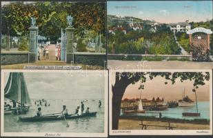 15 db RÉGI városképes lap; Balaton és környéke / 15 pre-1945 Hungarian town-view postcards; Balaton and its surroundings