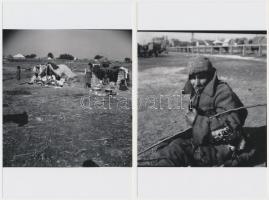 cca 1955 Medgyesi László: Cigányputri Kecskemét határában, korabeli negatívokról készült 7 db modern...