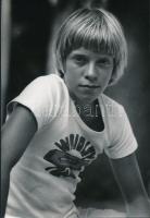 1975 Baricz Katalin feliratozott vintage fotóművészeti alkotása, 24x16 cm