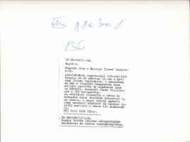 1963 május 19. Karcag, Kodály Zoltán bejegyzése a karcagi Állami Zeneiskola vendégkönyvébe, amelyet ...