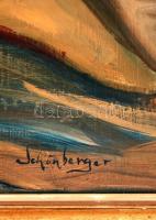 Schönberger jelzéssel: Női akt. Olaj, falemez, keretben,  50×70 cm