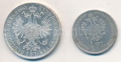 1859B 1/4Fl Ag + 1861A 1Fl Ag T:2,2- kis ph.
Adamo M12, Krause KM#2219