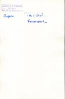 cca 1965 Czakó László: Tűzijáték, pecséttel jelzett vintage fotóművészeti alkotás, 24x15,5 cm