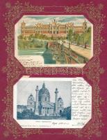 Érintetlen képeslap gyűjtemény 400 férőhelyes albumban az 1900-as évek elejéről, főleg magyar és kül...