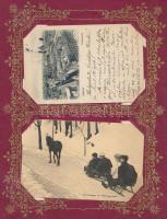 Érintetlen képeslap gyűjtemény 400 férőhelyes albumban az 1900-as évek elejéről, főleg magyar és kül...
