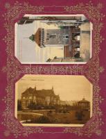 Érintetlen képeslap gyűjtemény 400 férőhelyes albumban az 1900-as évek elejéről, főleg magyar és kül...
