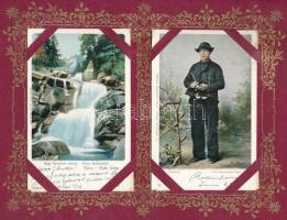 Érintetlen képeslap gyűjtemény 400 férőhelyes albumban az 1900-as évek elejéről, főleg magyar és kül...