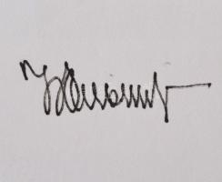 Borisz Jelcin (1931-2007) orosz elnök aláírása űrhajós emlékborítékon /

Signature of Boris Yeltsi...