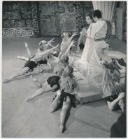 1966 Balettjelenet, vintage fotó, 20x18 cm