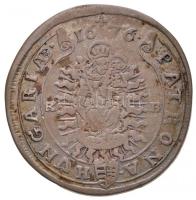 1676K-B 15kr Ag "I. Lipót" Körmöcbánya (5,5g) T:2- / 
Hungary 1676K-B 15 Kreuzer Ag "...