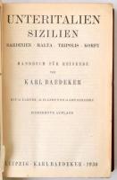 Karl Baedeker: Unteritalien, Sizilien, Sardinien, Malta, Tripolis, Korfu. Handbuch für Reisende. Lei...