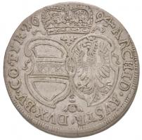 Ausztria 1694. 15kr Ag "I. Lipót" Hall (5,97g) T:2,2- / 
Austria 1694. 15 Kreuzer Ag &quo...