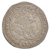 1694K-B 15kr Ag I. Lipót Körmöcbánya (6,07g) T:2,2- ki. /  Hungary 1694K-B 15 Kreuzer Ag Leopold I Kremnitz (6,07g) C:XF,VF cracked Huszár: 1429., Unger II.: 1064A.