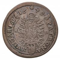 1679K-B 15kr Ag "I. Lipót" Körmöcbánya (6,38g) T:1-,2 / 
Hungary 1679K-B 15 Kreuzer Ag &q...