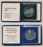 1981. 100Ft Ni "FAO" eredeti tokban tanúsítvánnyal + 1983. 100Ft alpakka "Széchenyi&q...