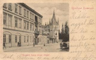 1899 Kassa, Kosice; Kossuth Lajos utca, Jakab-palota; Breitner Mór papírkereskedő kiadása / Kossuth street (EK)